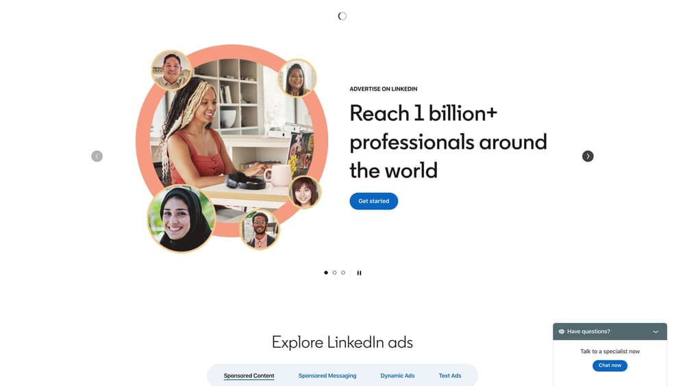 Screenshot of LinkedIn Campaign Manager website