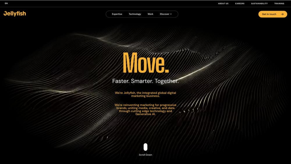 Screenshot of Jellyfish website