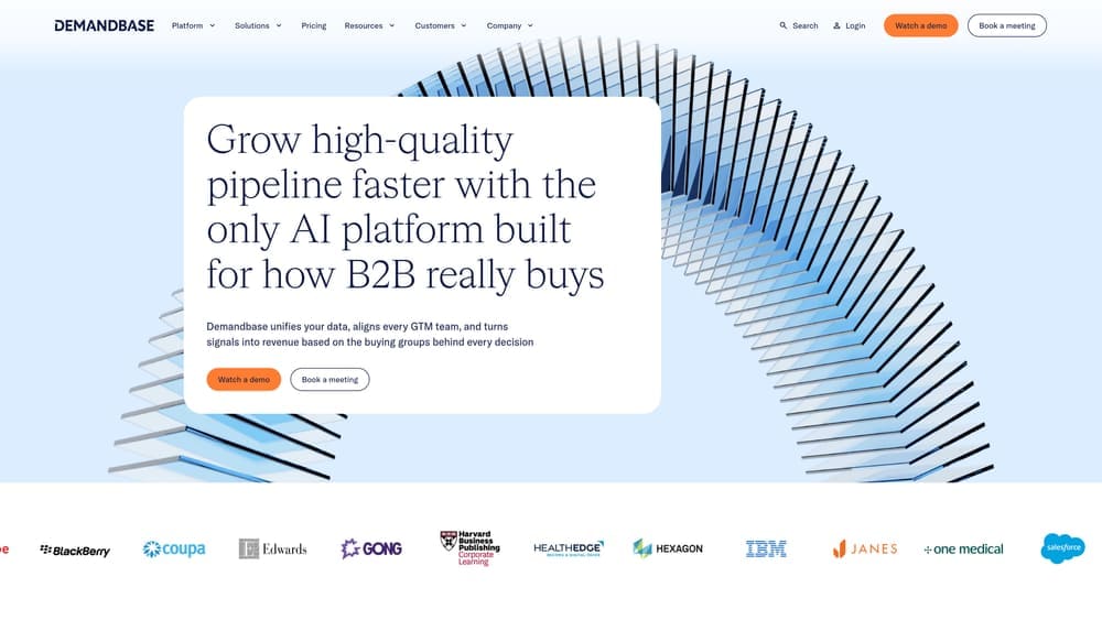 Screenshot of Demandbase website