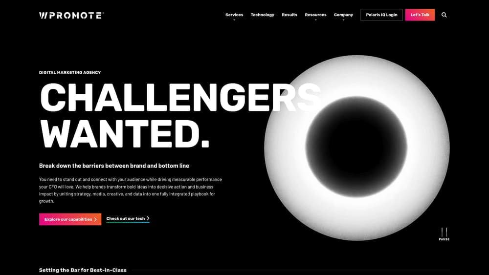 Screenshot of Wpromote website