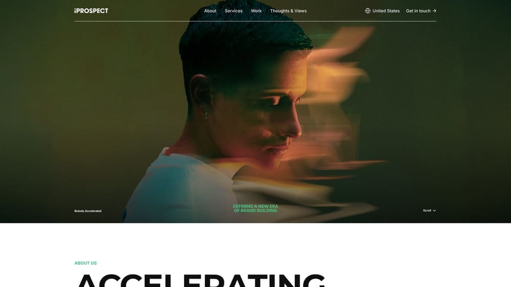 Screenshot of iProspect website