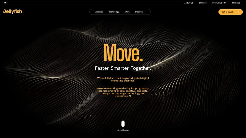 Screenshot of Jellyfish website