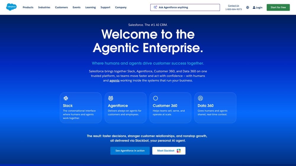 Screenshot of Salesforce Marketing Cloud website