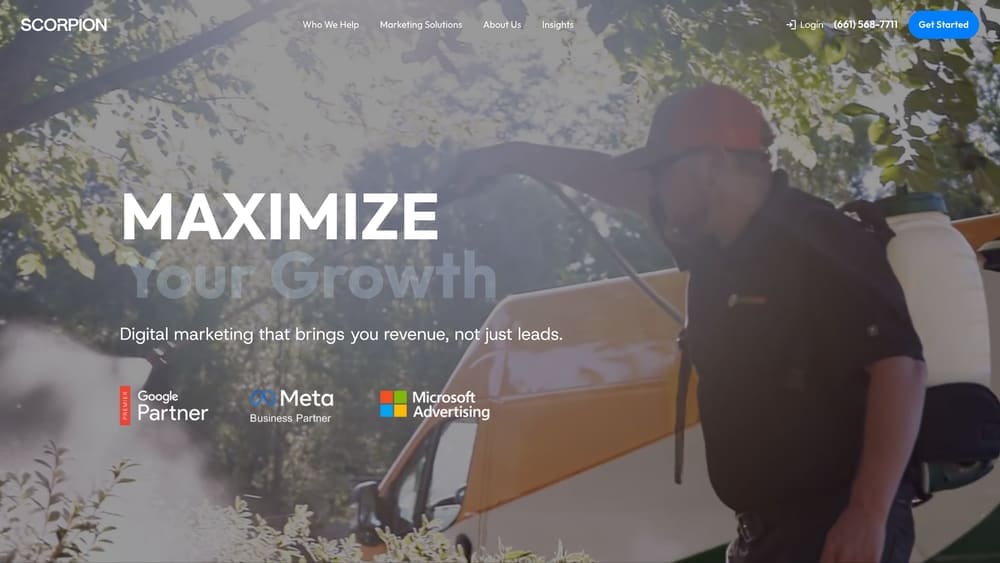 Screenshot of Scorpion Healthcare website