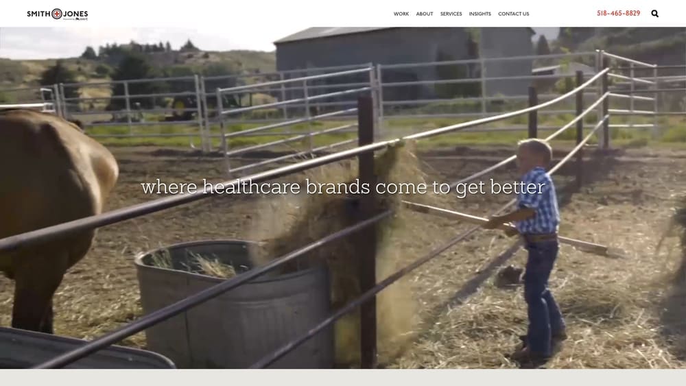 Screenshot of Smith & Jones Healthcare Marketing website