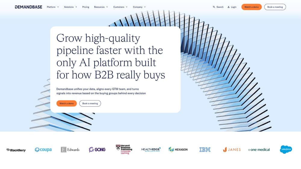 Screenshot of Demandbase website