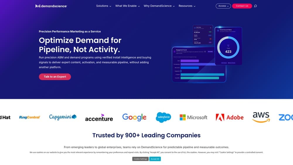 Screenshot of Terminus website