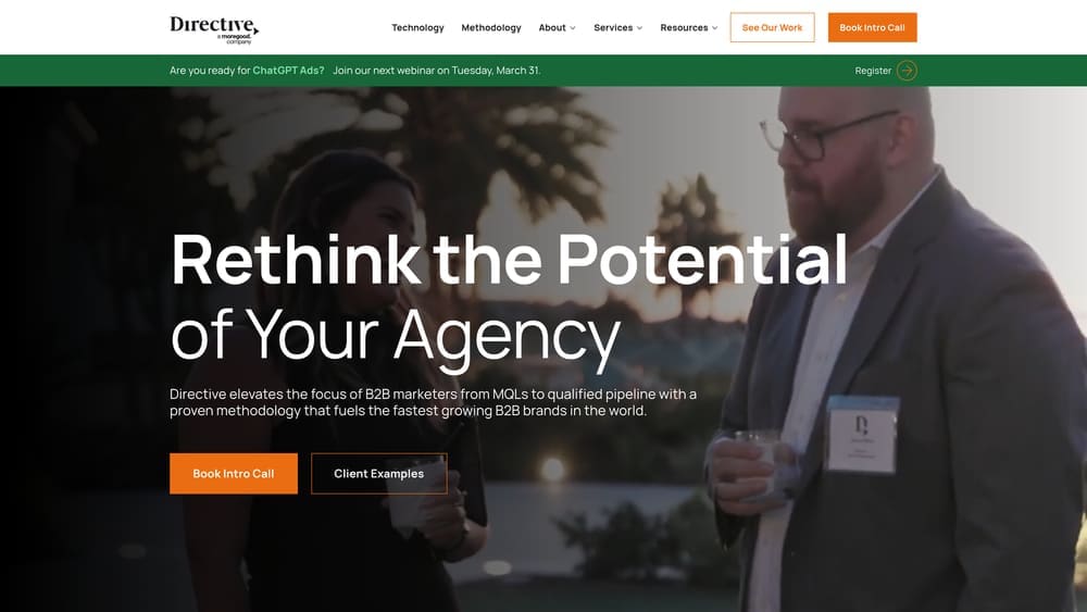 Screenshot of Directive Consulting website